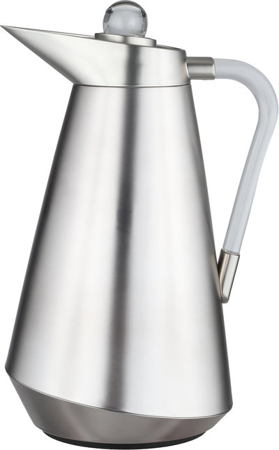 Al Saif Gallery Tarif Thermos Set, 1/0.7 Liter, Glass Interior, Transparent Handle, Push-Button Lid - Silver product image 3