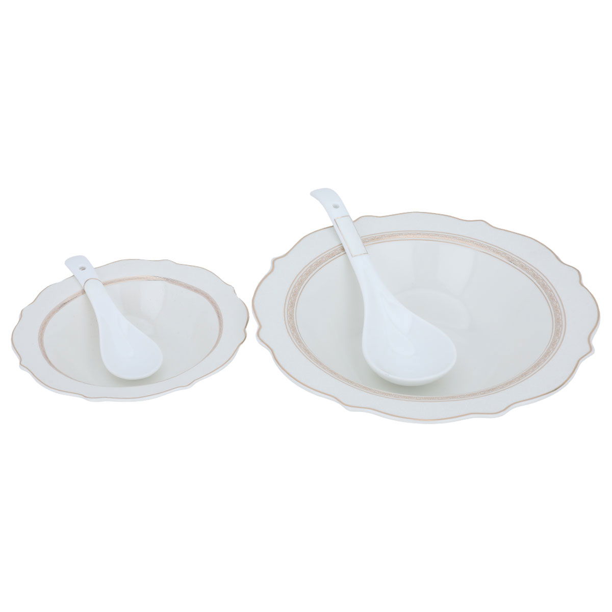 Al Saif Gallery porcelain dining set, round, 65 pieces - white product image 6