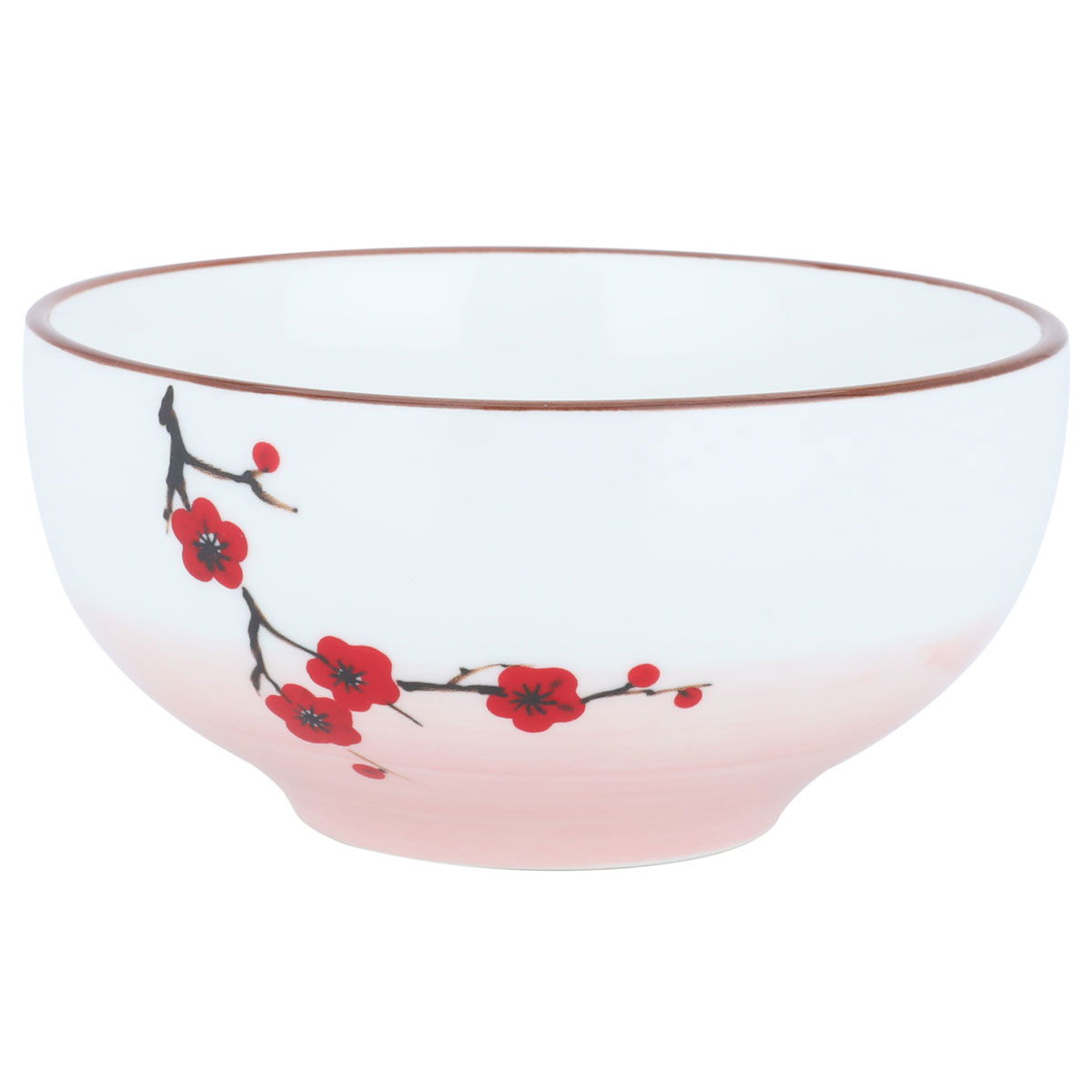Al Saif Gallery Porcelain Bowl, 5 inches, plum blossom pattern - white product image