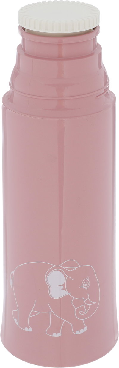 Helios Thermos, 0.5 litre, engraved, thermal glass inner shell, plastic outer shell - light pink product image 4