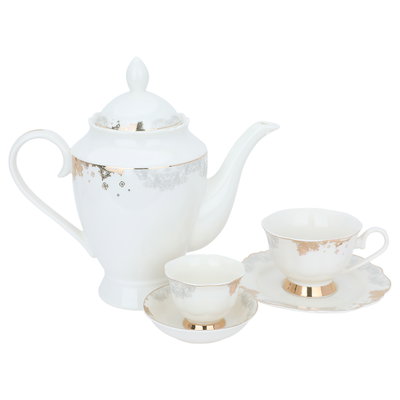 طقم سفرة بورسلان السيف غاليري، منقوش ذهبي، 65 قطعة - أبيض product image 5