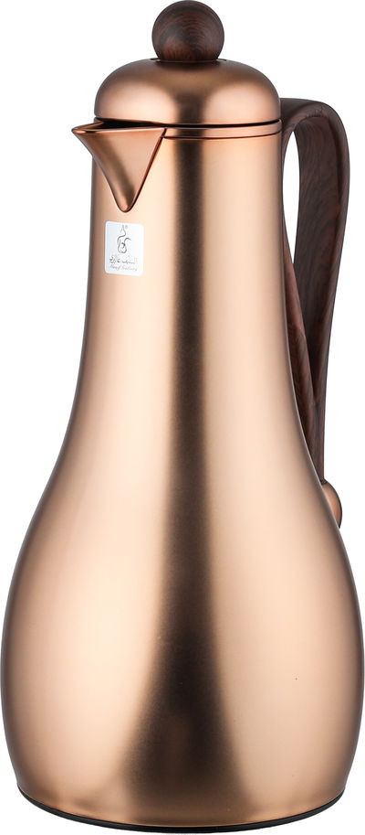 طقم ترامس غيم السيف غاليري، قطعتين، 1/1 لتر، حافظة داخلية زجاج، يد خشبي - نحاسي product image 8