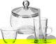 طقم تقديم بيالات و فناجين زجاج السيف غاليري، 25 قطعة مع سكرية - شفاف product image 1