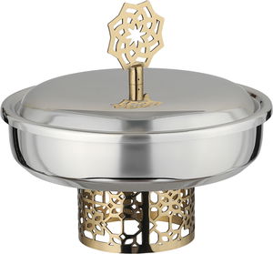 تمرية بغطاء ستانلس استيل السيف غاليري، 17x17x15 سم، قاعدة - فضي ذهبي product image