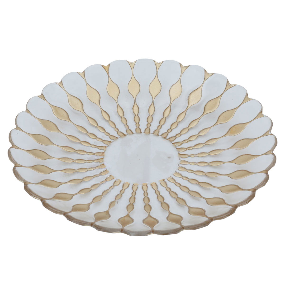 Al Saif Gallery glass dessert dish, 2 x 21 x 21 cm, round - transparent product image 2