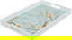 Al Saif Gallery Plastic Serving Tray Set, 2 Pieces, Floral Pattern - Multicolor product image 2