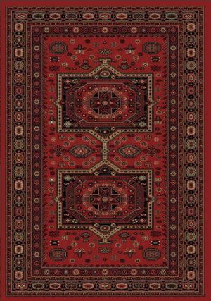 سجاده بشاير شكل مستطيل، 1×2 سم، صنع آلياً - احمر product image