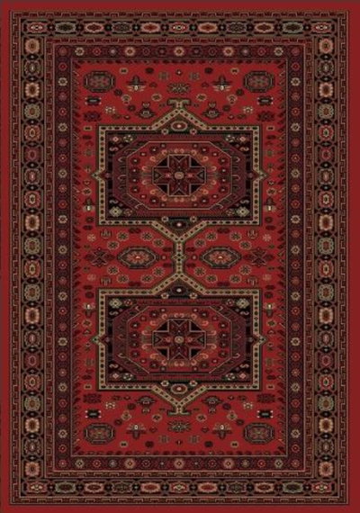 سجاده بشاير شكل مستطيل، 1×2 سم، صنع آلياً - احمر product image 1