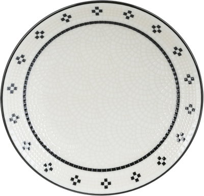 طقم سفرة بورسلان السيف غاليري، 24 قطعة، منقوش - ابيض اسود product image 3