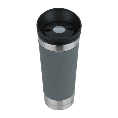 كوب حافظ للحرارة استيل تايمليس، ضغاط، 450 مل - رمادي product image 2