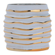 Rwad Alailah Porcelain Decorative Vase, 14 x 7.5 x 15 cm, Round - White Golden product image 2