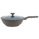 Robust Granite Frying Pan, 30 cm, deep, with glass lid - brown product image 3