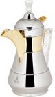 AlSaif Gallery Suleiman 2 Thermos, 0.35 L, Inner Glass, Outer Stainless Steel - Silver Gold product image 2