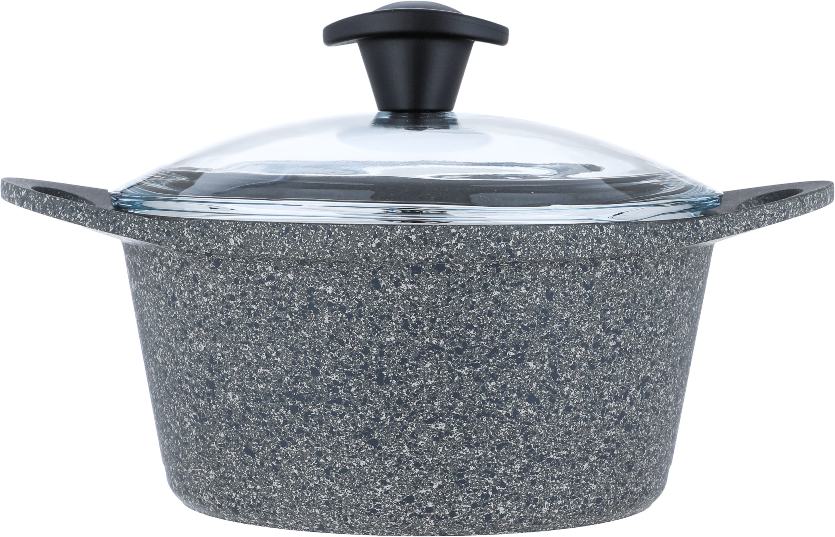 طقم قدور جرانيت فالز، 8 قطع، بغطاء زجاج - رمادي فاتح product image 2