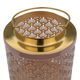فانوس هندي استيل العين الأندلسية، 16×16×19 سم، مسكة يد، أسطواني - ذهبي product image 3