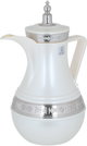 Al Saif Gallery Amal thermos set, 1/1 liter, 2 pieces, thermal glass inner shell, plastic outer shell - white product image 4