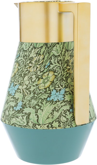 Everest Lydia ProThermos, 1 liter, wooded, golden handle, thermal glass inner shell, plastic outer shell - dark green product image 3