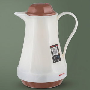 Rotpunkt 430 Thermos, 1 Liter, Glass Inner Container, Plastic Outer Body - Off-White Brown product image