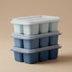 saif so Plastic Ice Cube Tray, Rectangle, 3 Pieces - Colored product image 1