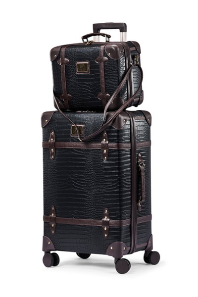Limra LMA-7053 Artificial Leather Luggage Set, 4 Sizes, 4 Wheels, 360 Degree Rotating - Black Brown product image 3