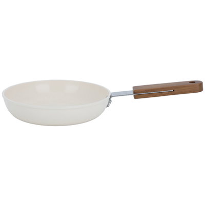 Tornado Ceramic Frying Pan, 20 cm, Wooden Handle - Beige product image 3