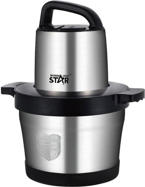 Winning Star ST-5560 Food Chopper, 6 Liters, 1000 Watts, Quad Blades - Silver Black product image