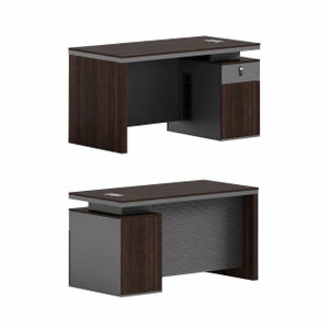 مكتب إداري مودرن خشب MDF، 75×140×70 سم - بني غامق product image 2