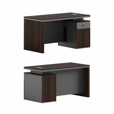 مكتب إداري مودرن خشب MDF، 75×140×70 سم - بني غامق product image 2