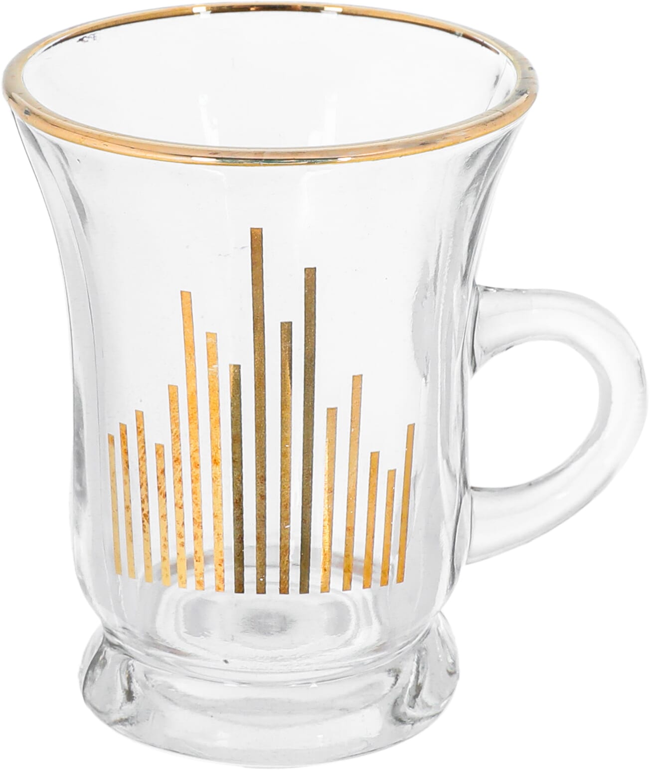 Al Saif Gallery Glass Cup Set, 6 Pieces, 200 Ml - Clear Gold product image 2