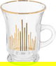 Al Saif Gallery Glass Cup Set, 6 Pieces, 200 Ml - Clear Gold product image 2