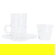 Alsaif Gallery Bialat Cups and Saucers Serving Set, Crystal, 18 Pieces - Transparent product image 1