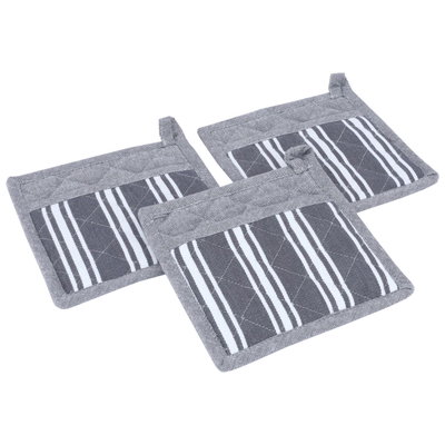 طقم حامل وعاء فايبر السيف غاليري، 3 قطع - أبيض مع رمادي product image 2