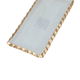 Al Saif Gallery glass sweet dish, 22x10x2.5 cm, rectangular, with gold rim, small - clear product image 2