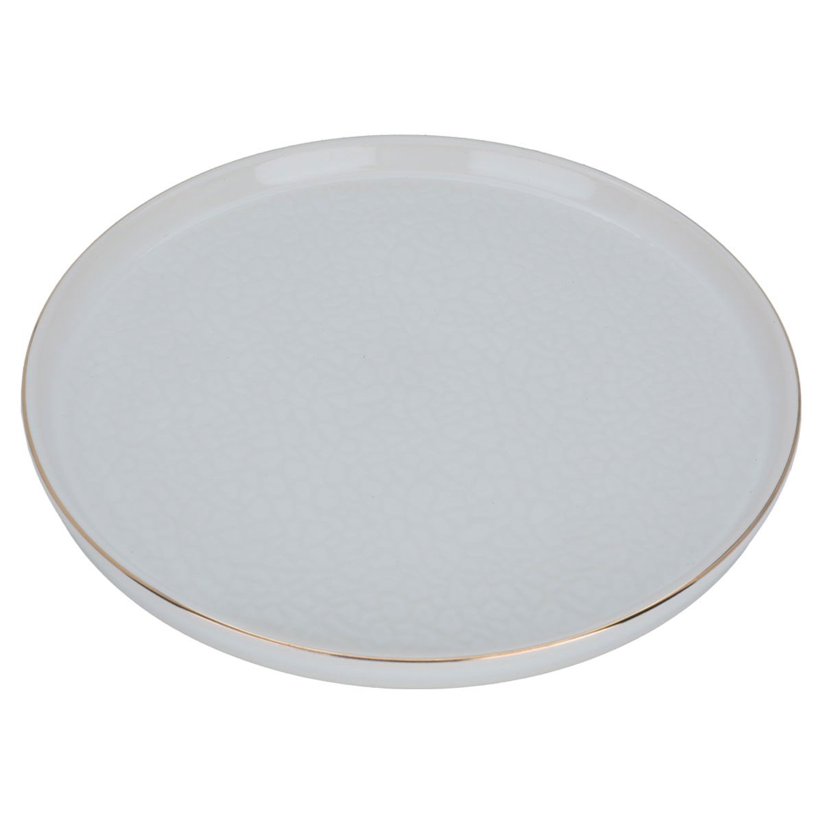 Al Saif Gallery porcelain serving plate, 23 cm, with gold-white font product image