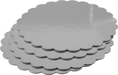 طقم ستاندات تقديم كرتون مضغوط لا كوتشينا، 4 قطع، 25 سم - فضي product image 1