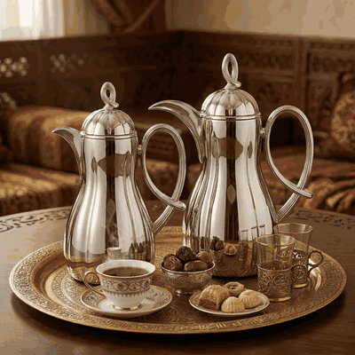 Al Saif Gallery thermos set, 2 pieces, 1 liter, glass inner container, plastic outer shell - silver product image 2