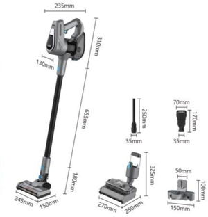 مكنسة كهربائية عمودية ويننج ستار، 1.2 لتر، 550 واط، ST-5046 - رمادي product image 2