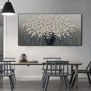 لوحة جدارية كانفس يدوي مع طباعة، 160×80 سم، اطار اسود - متعدد الالوان product image