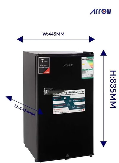 ثلاجة ميني بار ديفروست ارو، 84 لتر، 3 قدم، RO-100RDKR - اسود product image 4