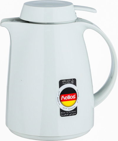 Helios Thermos, 0.3 Liter, Glass Interior, Push-Button Lid - Light Gray product image 2