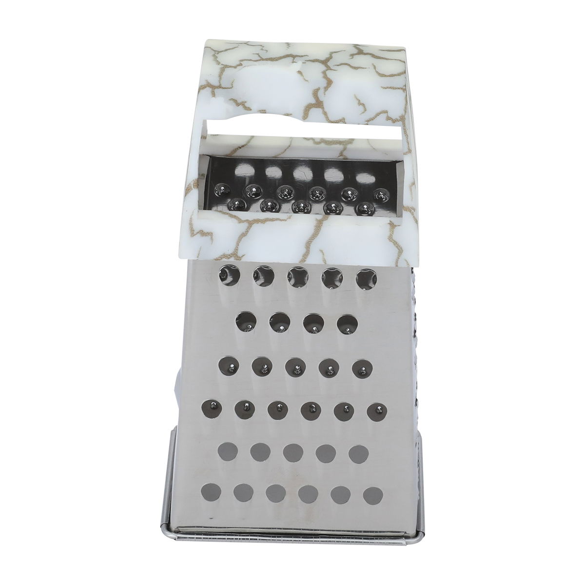 Al Saif Gallery steel grater, with plastic handle, size 6 - white product image 4