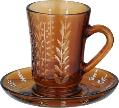 Al Saif Gallery Glass Sugar Cup Serving Set, 11cm, 26 Pieces, Floral Pattern - Transparent Gold product image 4