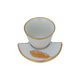 Al Saif Gallery porcelain coffee cup set, half saucer, 12 pieces - white product image 1