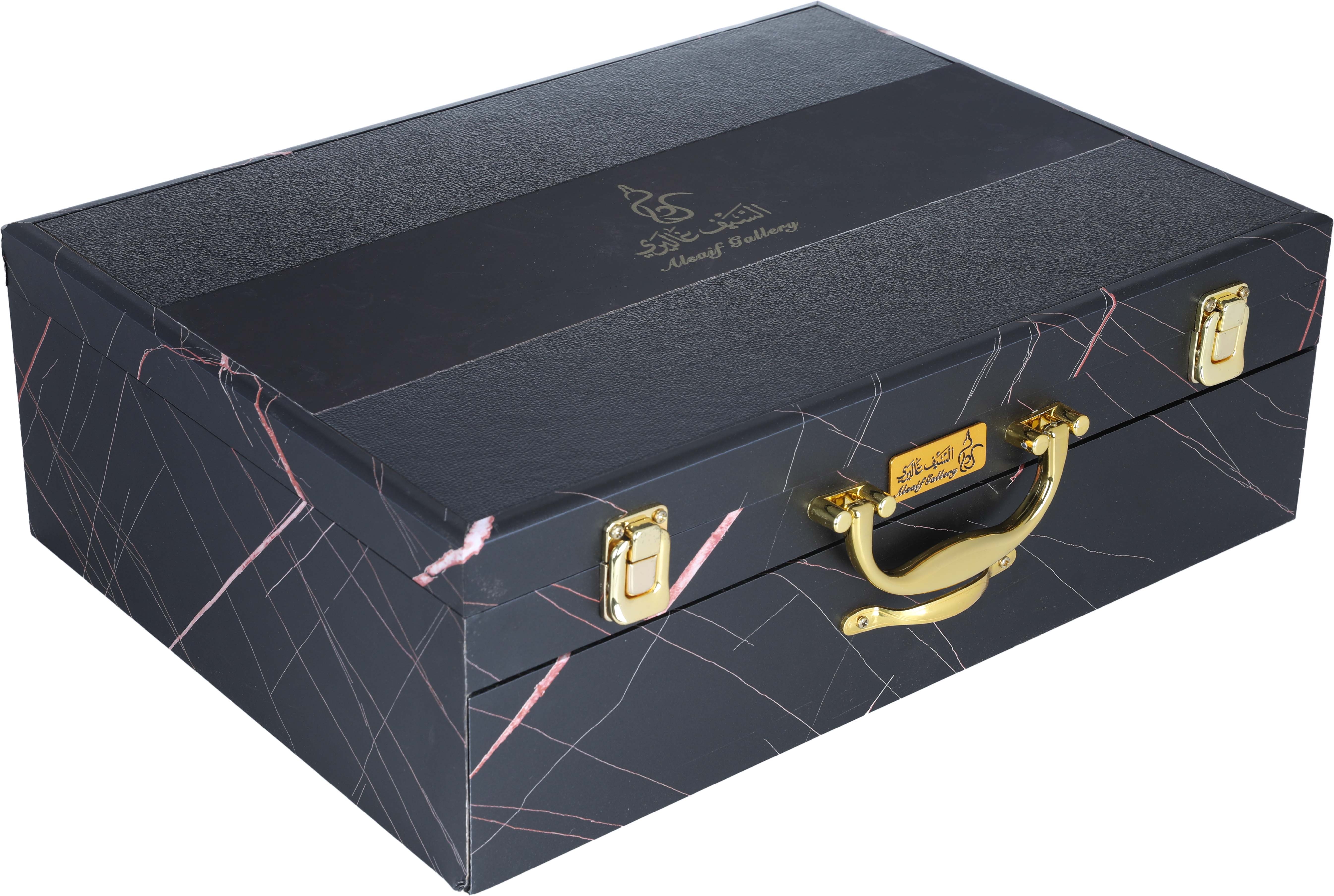 Al Saif Gallery steel cutlery set, 72 pieces - golden silver product image 3