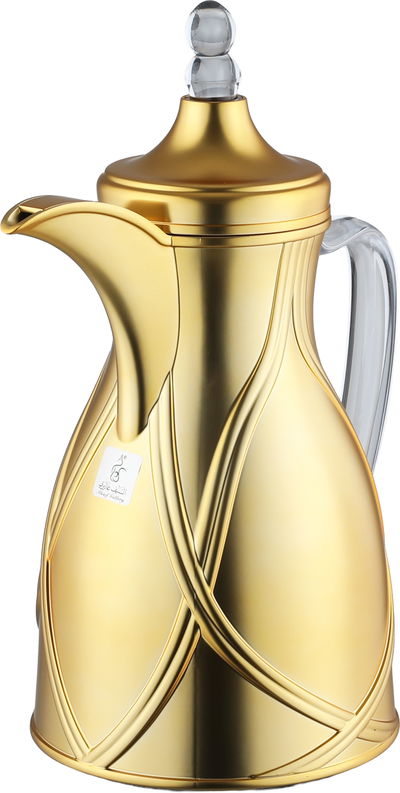 طقم ترامس طيف السيف غاليري، 0.7 / 1 لتر، 2 قطعة، خامة داخلية زجاج، يد شفاف، غطاء ضغاط - ذهبي مطفي product image 4