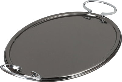 Al Saif Gallery Stainless Steel Serving Tray, 3 Pieces - Glossy Black Silver product image 2