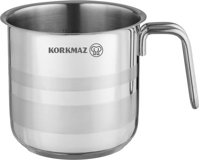 طقم قدور ستانلس ستيل استرا 2 كوركماز، 14 قطعة - فضي product image 2