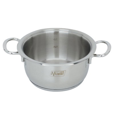 قدر استيل مستركوك، مقاس 18 - فضي product image 3