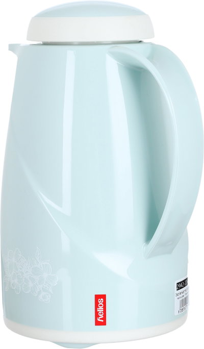 Helios thermos, 0.6 liters, thermal glass inner container, plastic outer shell - light green product image 3