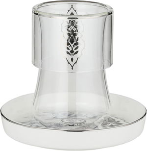 طقم بيالات زجاج السيف غاليري، 11سم، 12 قطعة، صحون بورسلان -  أبيض رمادي product image 2